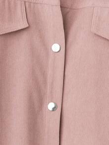 EMERY ROSE Plus Size Corduroy Casual Jacket, Versatile Shirt - Pink - View 4
