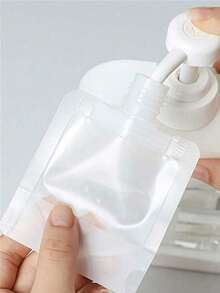 10 PCS Travel Refill Flat Pouch Shampoo Liquid Lotion Dispenser Bag Cosmetic Refill Flat Pouch Travel Bottle Set 30ml/50ml/100ml Travel Organizer For Skin Care Products, Suitable For Home, Vacation, Holiday, Bohemian Styl - Multicolor - View 5