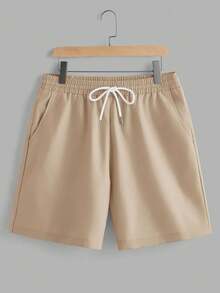 Manfinity Joysei Men's Fitted Knit Top And Woven Shorts Set - Multicolor - View 5