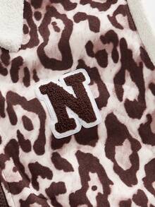 ROMWE MEN Street Life Men's Fashionable Leopard Print Vest, Autumn/Winter