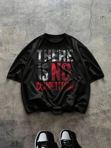 Sport MetroGents 男士字母印花撞色短袖运动T恤，夏季