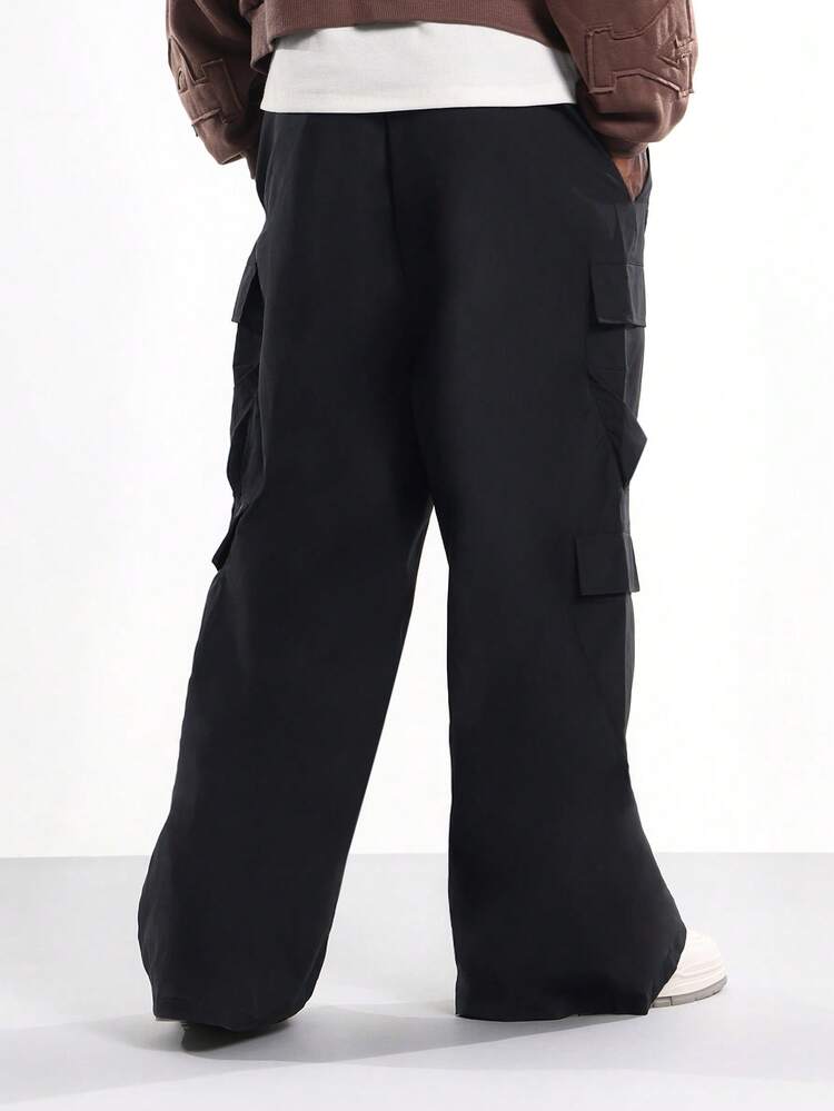 Wide Leg Baggy Cargo Pants With Utility Pockets