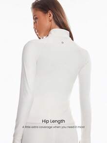 GLOWMODE FeatherFit™ Slim-It Streamline Performance Secure Pockets Zip Up Long Sleeve Jacket Low Impact Yoga Daily Fall