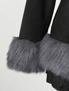 Sunspun Chaqueta de manga larga de uso formal con parches de piel sintética en estilo gótico, medieval y vintage, adecuada para uso diario en tallas grandes