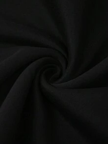 EMERY ROSE Damen Oversize Weihnachtsbaum Buchstaben Stickerei Rundhals Langarm Lässig Fleece Sweatshirt, Herbst/Winter - Schwarz - Übersicht 7