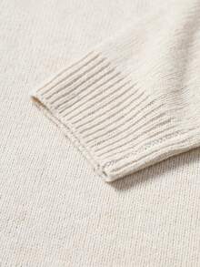 Manfinity Homme Men's Casual Everyday Commute American Street Letter & Number Pattern Dropped Shoulder Loose Pullover Sweater, Autumn/Winter - Apricot - View 5