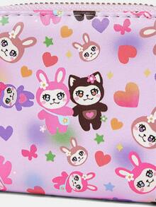 ROMWE Kawaii 1Pc Love Ragdoll Design Minimalist Style Zipper Coin Wallet, Suitable For Women. - Multicolor - View 3