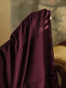 Anewsta 女士优雅手工花卉领饰飘逸轻盈长袖衬衫，适合秋季、冬季、新年、优雅、别致、时尚、圣诞节、外出穿着 - 中紫紅色 - 查看 8