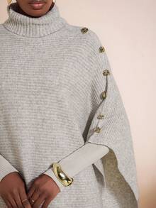 Zivah Early Autumn And Winter 2025 New Styles For Birthday Parties, Graduation Season, Daily Outings, Versatile, Casual Vacation, Cruise Travel, Basking In The Sun, Popular Online Fashion, Casual And Elegant Commuting, Casual Street, Casual Vacation, Home Wear, Simple Style, High Neck, Bat Sleeve, One-Shoulder Sleeve, Loose Fit, Colorful Floral Yarn, Woolen Top, Metal Buckle Decoration, Women's Sweater -A  Women Autumn Winter