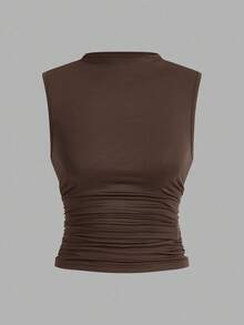 Siren Gaze Casual Solid Color Ruched Camisole, Summer 3 Day Delivery Winter - Multicolor - View 9