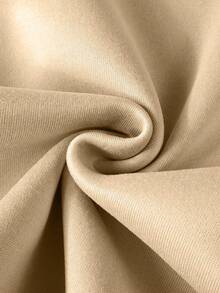 Claim Dot 经典卡其色马图案保暖套装，宽松休闲卡其色连帽衫和运动裤套装，男士两件套，秋冬服装