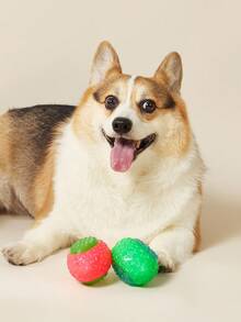 PETSIN 1PC Pet Toy Ball For Chewing And Grinding Teeth, Durable And Bite-Resistant Football, Playful And Entertaining Dog Toy Ball - Multicolor - View 10