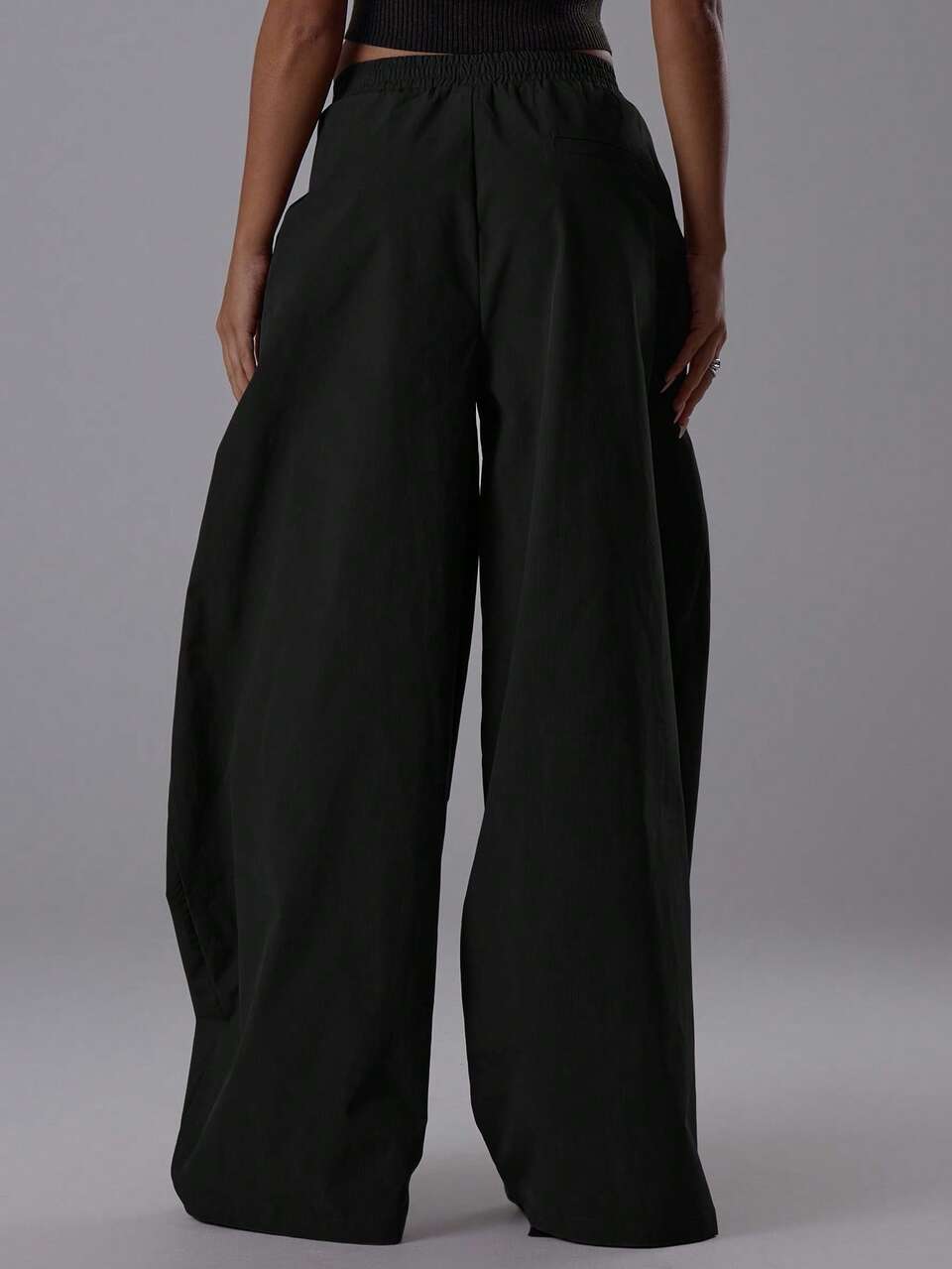 Calças com Cintura Elástica, Plissadas, Extremamente Afuniladas, Tipo Balão, Elegantes para Noite, Sexy, Fofa, Streetwear, Casual de Verão