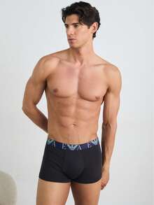 Emporio Armani 3 Pack Men's Boxers - Purple and Mint Green and Black - Xem 3