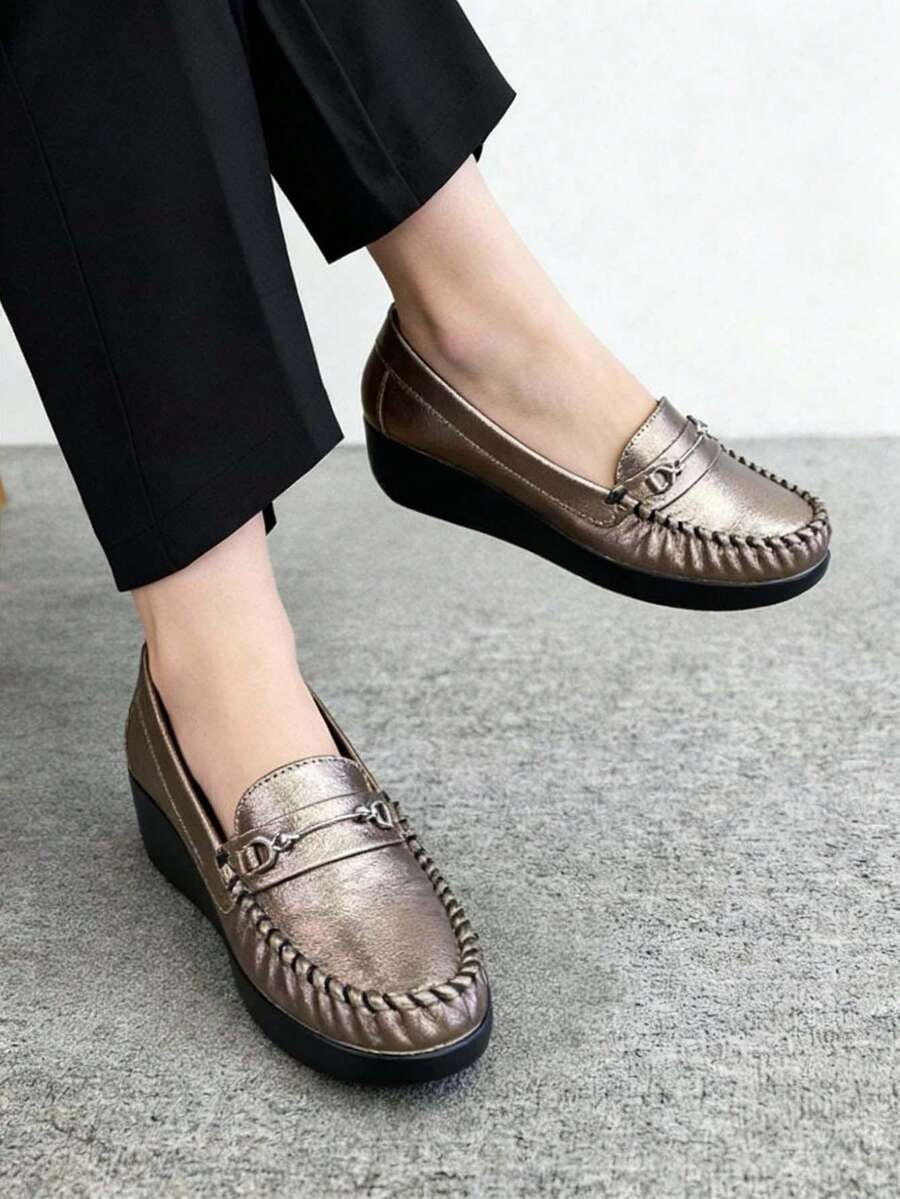 Women Loafers Shoes - Sampanye - View 1