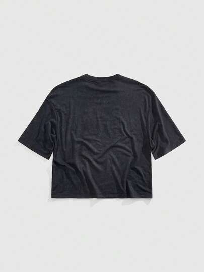 Grunge Punk Men's Casual Graphic Letter Print T-Shirt, Summer