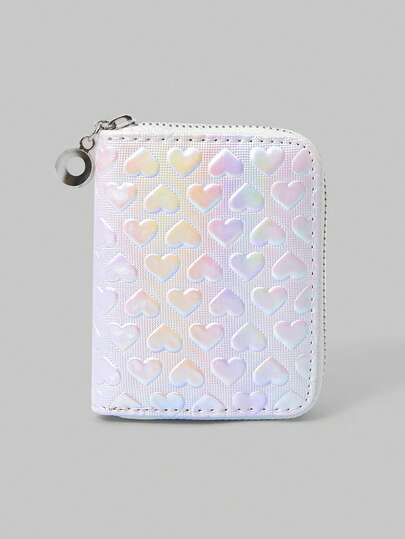 ROMWE Kawaii Nueva llegada Billetera corta fresca y sencilla para damas con múltiples ranuras para tarjetas y monedero, ideal para regalos del Día de San Valentín, para parejas, San Valentín para mujeres, billetera, monedero pequeño