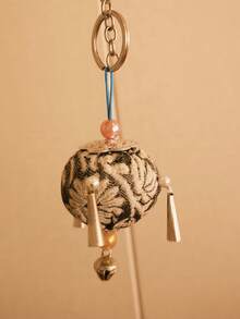 Handmade Embroidered Keychain - Folk Art Fabric Charm For Bags & Home Decor - Multicolor - View 5