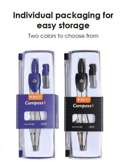 Precision Compass With Refill Lead -  Drawing & Drafting Tool Set For Exams And Office Use