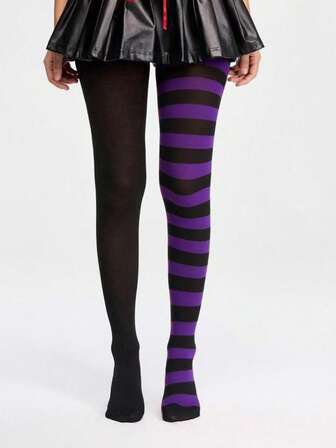 Grunge Punk 1 pieza Medias/Pantimedia/Leggings asimétricos y sexys para mujeres