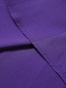 Manfinity Homme Kemeja Lengan Pendek Polos Kasual Musim Panas untuk Pria - Purple - View 4