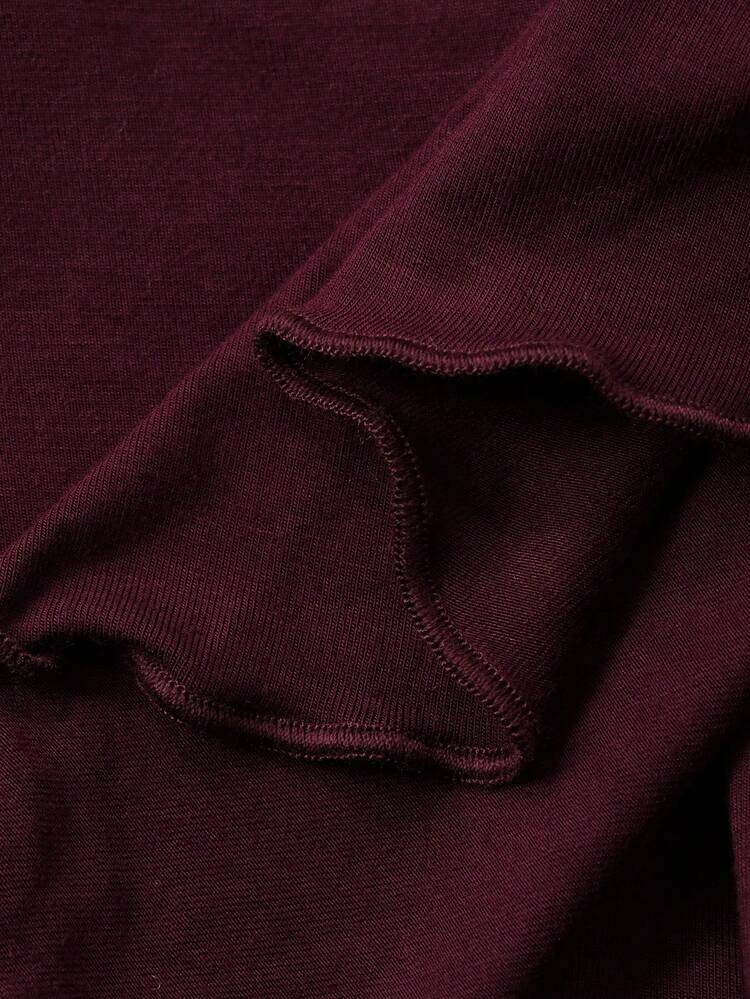 Solid Color Minimalist Comfortable Knit Women Top & Pants Pajama Set, Cozy Outfit Fall Winter Clothes