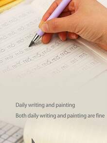 12pcs Advanced Technology Ink-Free Eternal Pen, HB Macaron Color, No Need To Sharpen Eternal Pencil, Not Easy To Break Pencil, Never Fade Pencil, No Need To Sharpen, Endless Writing, Advanced Technology, Equipped With Rubber, Suitable For Schools And Offices, Macaron Color, Casual Style, Creative Design Back To School, Color And Style Random - Multicolor - View 6