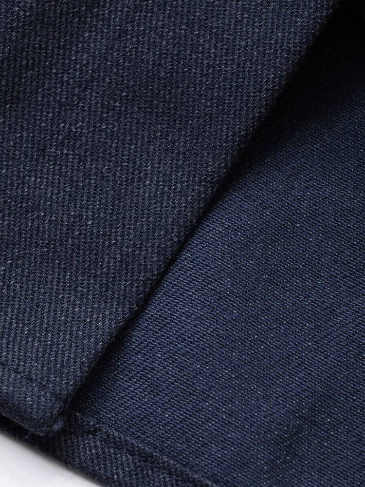 Men's Blue Shirt And Pants Suit For Commuting, Autumn