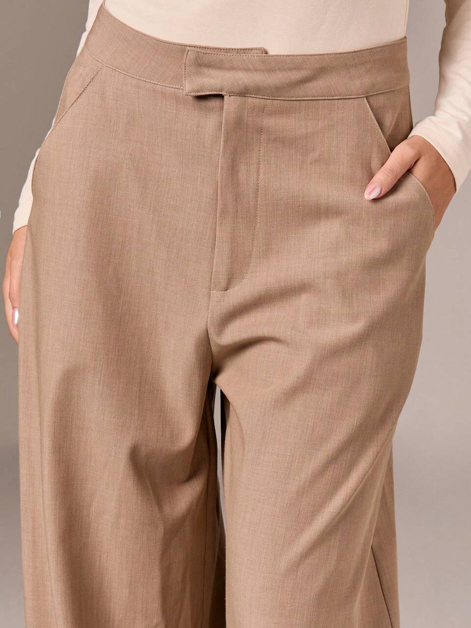 AiiRZ Tailored Harem Pants With Elastic Cuffs
