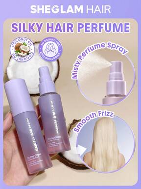 SHEGLAM HAIR Perfume On The Glow Silky Hair, bruma desenredante antifrizz, spray acondicionador desenredante, controla el frizz y los cabellos sueltos, nutre el cabello, protege contra el daño térmico, no engrasa ni apelmaza, deja el cabello suave, sedoso y brillante para cabello rizado, seco y dañado. Graduación Cumpleaños Día festivo Summer Invierno Otoño Mujer Constituir Fiesta Playa Viajar Cámping Al aire libre Escuela Campus Festivales Decoración Regalo Presente Rosa Chica Mejor Color Encanto Onda rosa Navidad Año Nuevo Día de Acción de Gracias Día de San Valentín