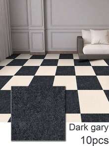 1/10/40 片装 30cm*30cm 方形全覆盖地垫 – 自粘式，耐磨，防滑，防摔，防污防潮；适用于家居装饰（卧室、客厅）、办公室地面翻新（互锁式地毯砖），四季皆宜。