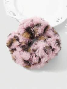 ROMWE Kawaii 2 件/套时尚韩式别致发圈，柔软毛绒豹纹/条纹/斑马纹发带，适合女士/女孩日常佩戴，送给朋友的礼物 - 彩色 - 查看 12