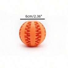 1pc Dog Toy Ball Interactive Rubber Ball Chew Toy For Small Dogs Dental Cleaning Ball Pet Food Feeder Silicone Ball Toy - Multicolor - View 19