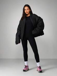 MISSGUIDED Athletic Cap Sleeve Jumpsuit Workout One Piece Fitness Activewear Leggings Bodysuit - Black - View 5