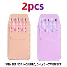 1/2pcs Nurse Pen Bag, Front Fixing Pocket Design, Anti-Leakage, Thickened Medical Pen Bag, PVC Material, Multi-Color Available - Multicolor - View 25
