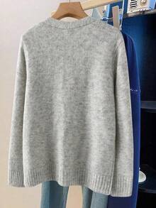 GlowEve CURVE 柔软闪亮亮片V领开衫，舒适又时尚，适合秋冬