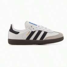 Adidas Samba Teen Sneakers Versatile Stylish Cushioned Walking Outing Commuting Black IE3677 - 雲白/芯黑/膠 - 查看 2