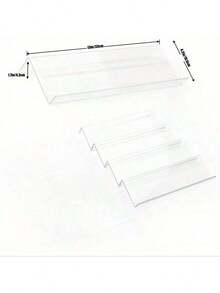 SHEIN Basic living 2/4/8pcs Acrylic Spice Shelf Organizer, Adjustable Stacking Step Condiment Jars Storage Rack