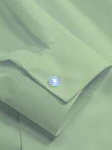 Manfinity Mode Chemise à manches longues unie décontractée pour hommes, chemises habillées sur mesure pour hommes, coupe slim, chemise décontractée pour hommes, chemises habillées pour hommes, chemise verte pour hommes, chemise verte, chemise vert citron en coton, chemises unies, chemise ajustée pour hommes, pour l'automne