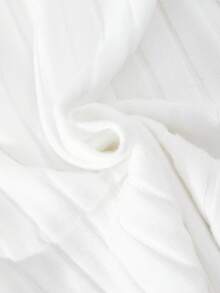 SHEIN Explorewe Girls Colorblock Embroidered Mock Neck Long Sleeve Dress - White - View 5