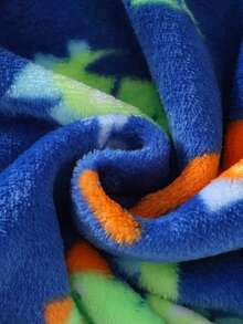 Genkimix Kids 2pcs Young Boy Dinosaur Print Long Sleeve Pajama Set, Fleece Comfortable Homewear - Blue - View 6