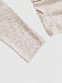 ROMWE Set de 2 tops cortos ajustados con hombros oblicuos y drapeado para mujer - Multicolor - Ver 7
