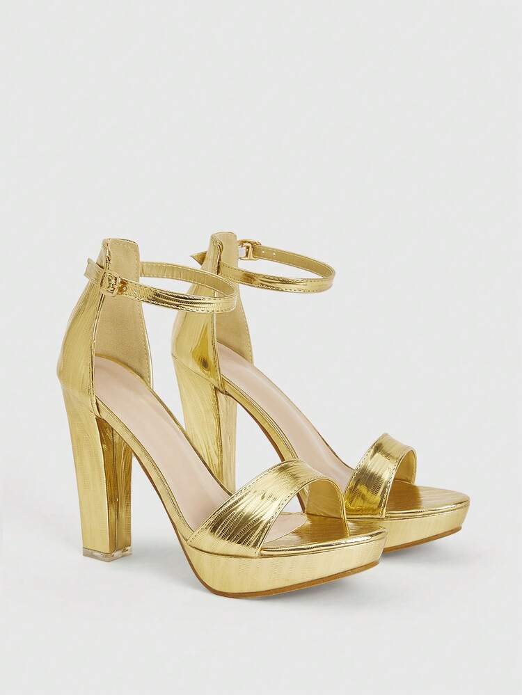 CUCCOO LuxiPop New European And American Hollow Thick Heel Fish Mouth Sexy Fashion Women's High Heel Sandals