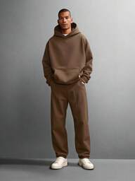 SUMWON Premium Loungewear Huvtröja Delset Kraftig Vinterträningsoverall Gatustil Modern Mode Överdimensionerad Casual Komfortkläder