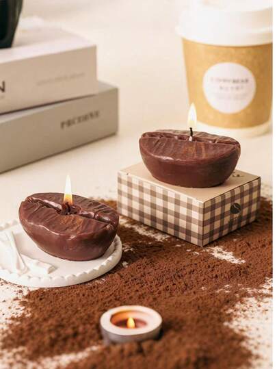 Joivida A Coffee Bean Scented Candle High-End Shape Wax Atmosphere Aromatherapy Cute Creativity, An Ideal Gift For Her, Family, Friends, Girlfriend, Anniversary, Birthday