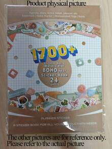 1700 张用于节日和日程安排的计划贴纸、备忘录和便笺贴纸、复古波西米亚主题贴纸、波尔卡圆点贴纸、季节性贴纸、便利提醒贴纸，用于剪贴簿、日记、手机壳和行李装饰，通过制定具体计划，管理时间，提高效率，增强自律，最终实现您的梦想和目标。 - 棕色 - 查看 8