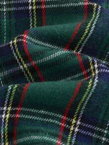 男婴可爱学院风绿色格子长袖衬衫和裤子套装 - 彩色 - 查看 10