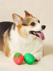 PETSIN 1PC Pet Toy Ball For Chewing And Grinding Teeth, Durable And Bite-Resistant Football, Playful And Entertaining Dog Toy Ball - Multicolor - View 1