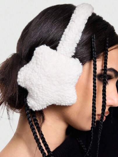 Kawaii Personalized Plush Ear Muffs, Suitable For Outdoor, Casual, Commuting, Thick Warm Fleece Ear Muffs For Autumn/Winter