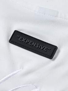 Manfinity Hypemode Men's Embroidered Oversized Pattern Patchwork Short-Sleeved Loose T-Shirt,Goth ,Graphic T Shirt,Streetwear Street Wear - White - View 5